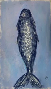 129 Poisson bleu