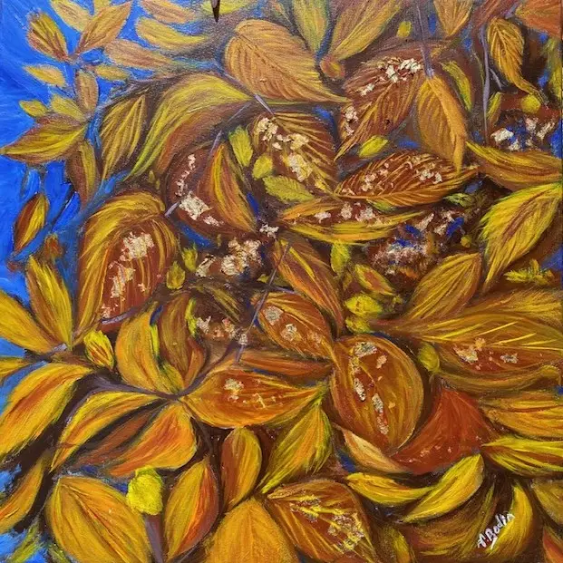 159 Symphonie d'automne, acte 3, 40x40cm,