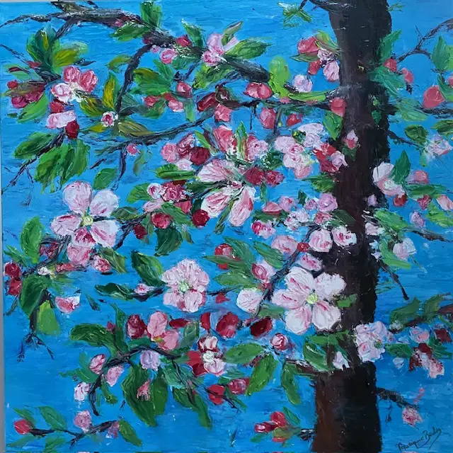 160 Pommier en fleurs, veroniquebodin.com